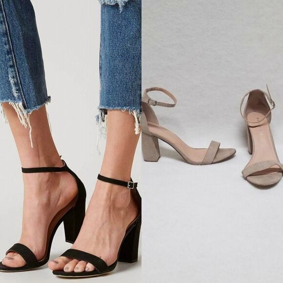 MADDEN Girl Beella Tan Suede Heeled Sandal Strappy - Picture 1 of 15